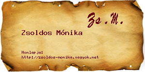 Zsoldos Mónika névjegykártya