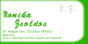 monika zsoldos business card